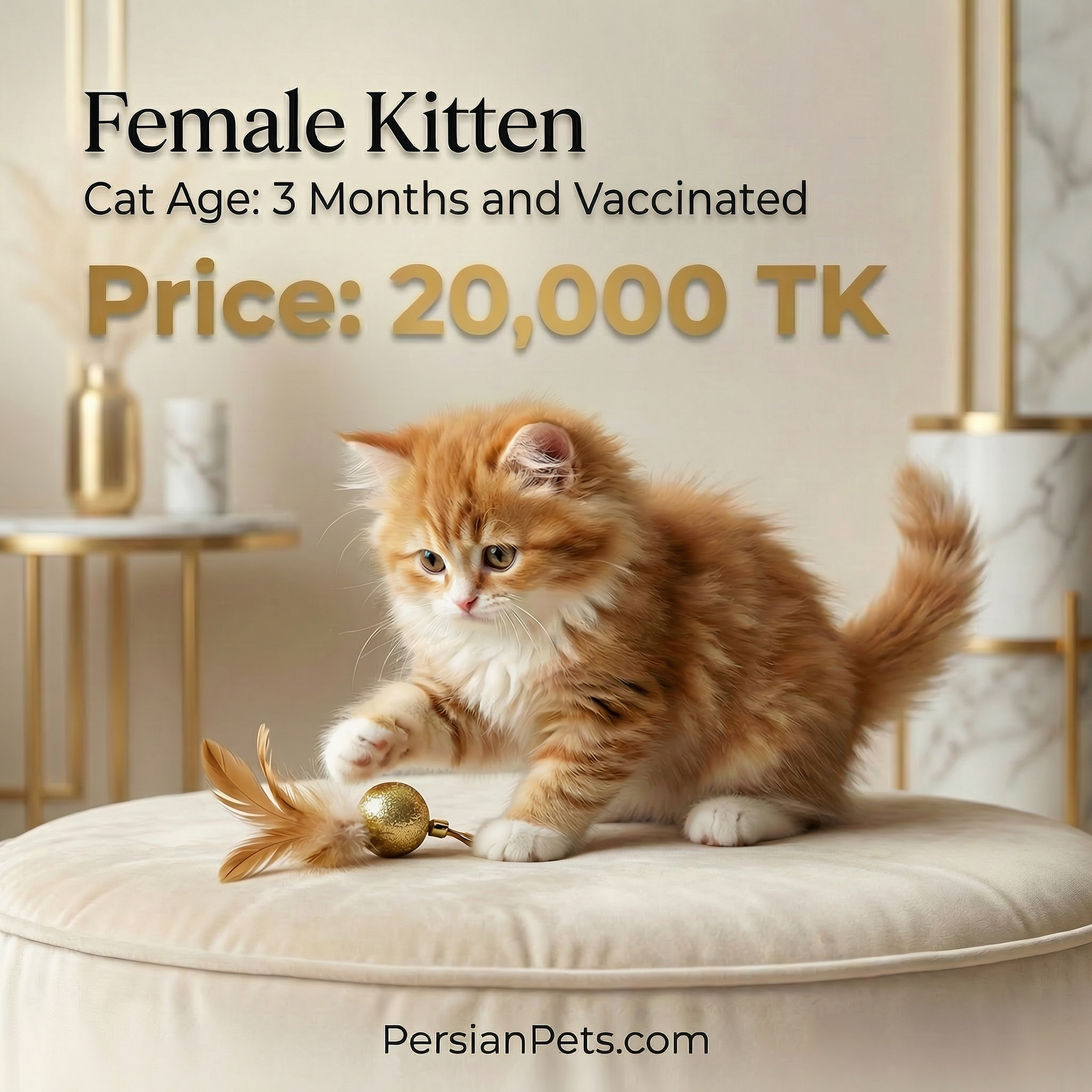 Brown Female Kitten for Sale - 3 Months Adorable Companion