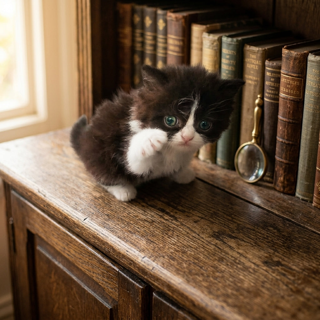 Black and White Bi-Color Female Kitten for Sale
