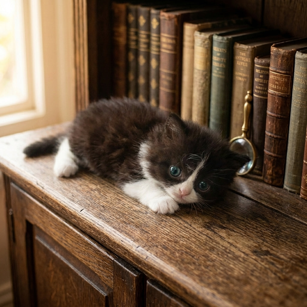 Black and White Bi-Color Female Kitten for Sale