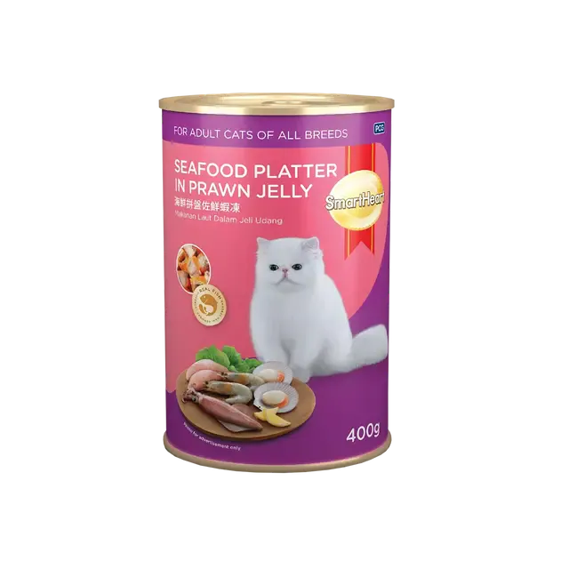 cat food Smartheart Adult Canned Food Seafood Platter in Prawn Jelly 400g Smartheart Adult Canned Food Seafood Platter in Prawn Jelly 400g