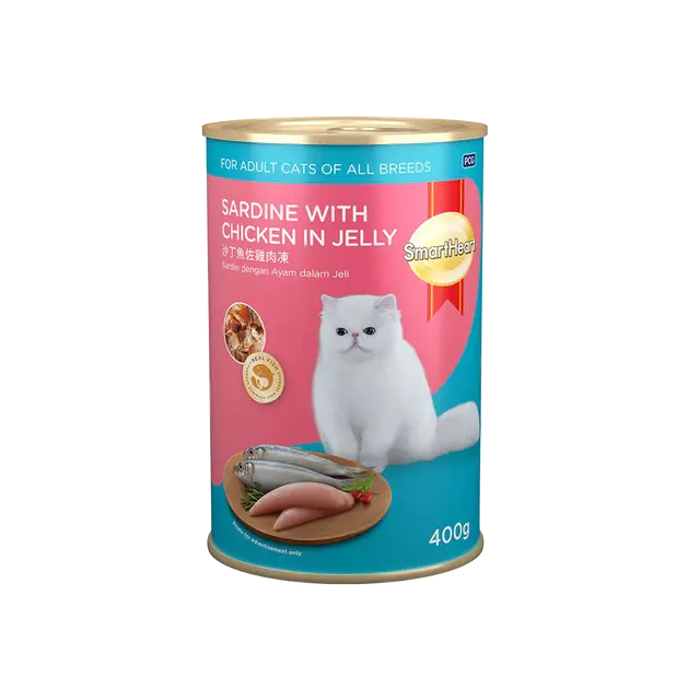 cat food SmartHeart Adult Cat Canned Food Sardine with Chicken in Jelly SmartHeart Adult Cat Canned Food Sardine with Chicken in Jelly