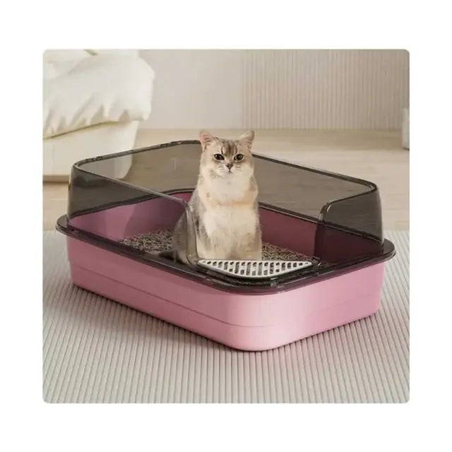 cat litter Large Open Top Corner Cut Cat Litter Tray Box Large Open Top Corner Cut Cat Litter Tray Box