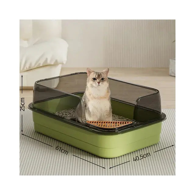 cat litter Large Open Top Corner Cut Cat Litter Tray Box Large Open Top Corner Cut Cat Litter Tray Box