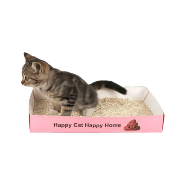 cat litter Medium Disposable & Portable Folding Cat Litter Box Medium Disposable & Portable Folding Cat Litter Box