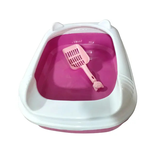 cat litter Meow Ear Half Enclosed Cat Litter Box with Scoop Meow Ear Half Enclosed Cat Litter Box with Scoop