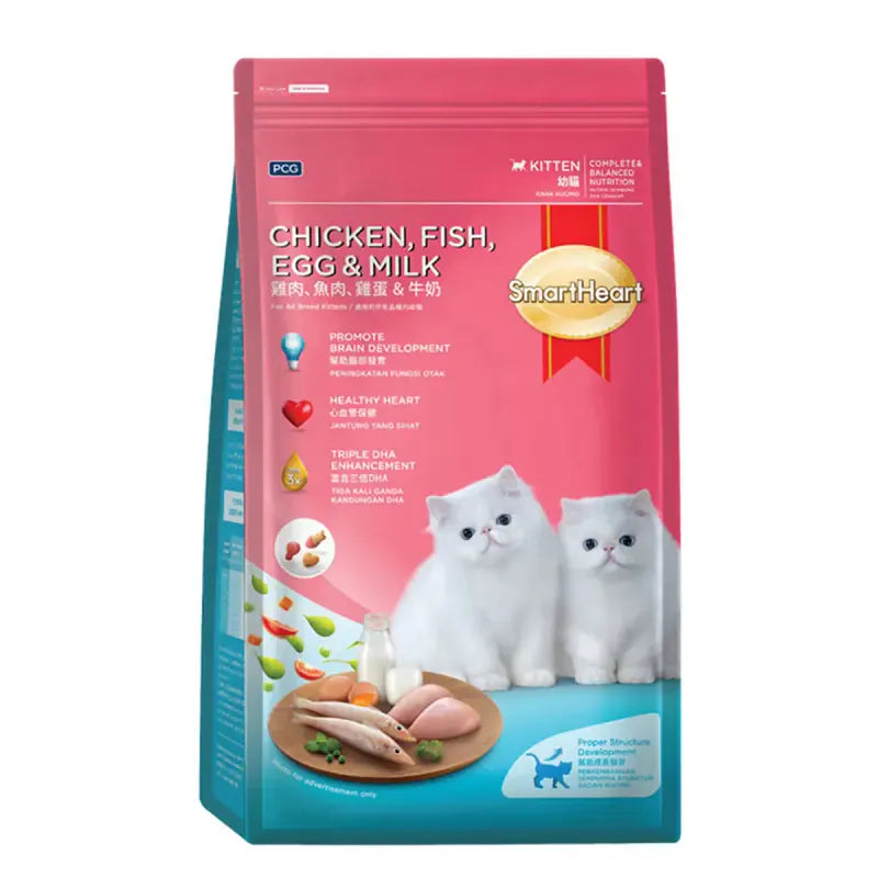 cat food Smart Heart Kitten Cat Food Chicken,Fish, Egg & Milk 1.1kg Smart Heart Kitten Cat Food Chicken,Fish, Egg & Milk 1.1kg