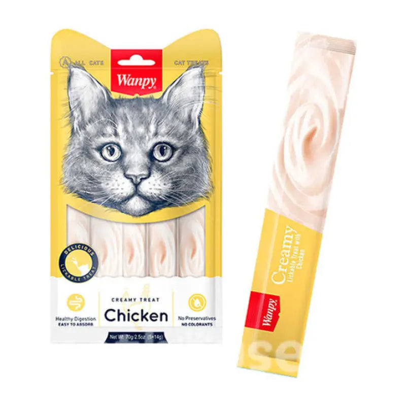 cat food Wanpy Creamy Treat Chicken 5pc Pack 70g (5×14g) Wanpy Creamy Treat Chicken 5pc Pack 70g (5×14g)